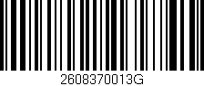 Código de barras (EAN, GTIN, SKU, ISBN): '2608370013G'
