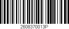 Código de barras (EAN, GTIN, SKU, ISBN): '2608370013P'