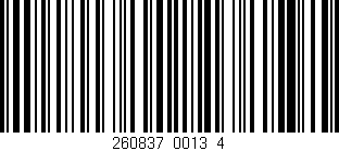 Código de barras (EAN, GTIN, SKU, ISBN): '260837_0013_4'