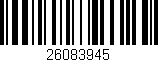 Código de barras (EAN, GTIN, SKU, ISBN): '26083945'