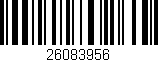 Código de barras (EAN, GTIN, SKU, ISBN): '26083956'