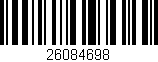 Código de barras (EAN, GTIN, SKU, ISBN): '26084698'