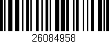 Código de barras (EAN, GTIN, SKU, ISBN): '26084958'