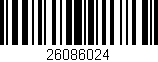 Código de barras (EAN, GTIN, SKU, ISBN): '26086024'