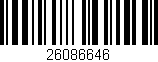 Código de barras (EAN, GTIN, SKU, ISBN): '26086646'