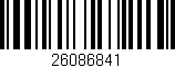 Código de barras (EAN, GTIN, SKU, ISBN): '26086841'