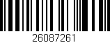 Código de barras (EAN, GTIN, SKU, ISBN): '26087261'