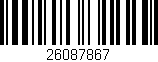 Código de barras (EAN, GTIN, SKU, ISBN): '26087867'