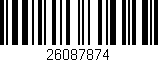 Código de barras (EAN, GTIN, SKU, ISBN): '26087874'