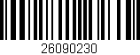 Código de barras (EAN, GTIN, SKU, ISBN): '26090230'