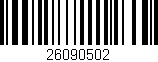 Código de barras (EAN, GTIN, SKU, ISBN): '26090502'