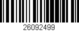 Código de barras (EAN, GTIN, SKU, ISBN): '26092499'