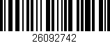 Código de barras (EAN, GTIN, SKU, ISBN): '26092742'