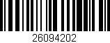 Código de barras (EAN, GTIN, SKU, ISBN): '26094202'
