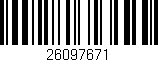 Código de barras (EAN, GTIN, SKU, ISBN): '26097671'