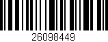 Código de barras (EAN, GTIN, SKU, ISBN): '26098449'