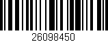Código de barras (EAN, GTIN, SKU, ISBN): '26098450'