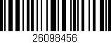 Código de barras (EAN, GTIN, SKU, ISBN): '26098456'