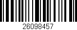 Código de barras (EAN, GTIN, SKU, ISBN): '26098457'