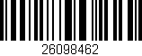 Código de barras (EAN, GTIN, SKU, ISBN): '26098462'