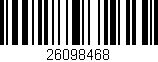 Código de barras (EAN, GTIN, SKU, ISBN): '26098468'