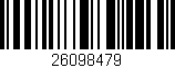 Código de barras (EAN, GTIN, SKU, ISBN): '26098479'