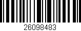 Código de barras (EAN, GTIN, SKU, ISBN): '26098483'