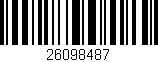 Código de barras (EAN, GTIN, SKU, ISBN): '26098487'