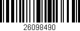 Código de barras (EAN, GTIN, SKU, ISBN): '26098490'