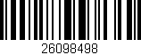 Código de barras (EAN, GTIN, SKU, ISBN): '26098498'