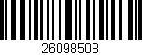 Código de barras (EAN, GTIN, SKU, ISBN): '26098508'