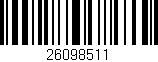 Código de barras (EAN, GTIN, SKU, ISBN): '26098511'