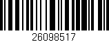 Código de barras (EAN, GTIN, SKU, ISBN): '26098517'