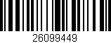 Código de barras (EAN, GTIN, SKU, ISBN): '26099449'