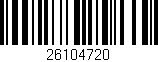 Código de barras (EAN, GTIN, SKU, ISBN): '26104720'