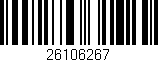 Código de barras (EAN, GTIN, SKU, ISBN): '26106267'