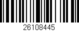 Código de barras (EAN, GTIN, SKU, ISBN): '26108445'