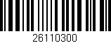 Código de barras (EAN, GTIN, SKU, ISBN): '26110300'