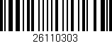 Código de barras (EAN, GTIN, SKU, ISBN): '26110303'