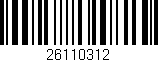 Código de barras (EAN, GTIN, SKU, ISBN): '26110312'