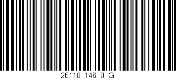 Código de barras (EAN, GTIN, SKU, ISBN): '26110_146_0_G'