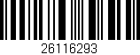 Código de barras (EAN, GTIN, SKU, ISBN): '26116293'