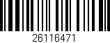 Código de barras (EAN, GTIN, SKU, ISBN): '26116471'