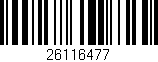 Código de barras (EAN, GTIN, SKU, ISBN): '26116477'