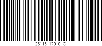Código de barras (EAN, GTIN, SKU, ISBN): '26116_170_0_G'