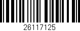 Código de barras (EAN, GTIN, SKU, ISBN): '26117125'