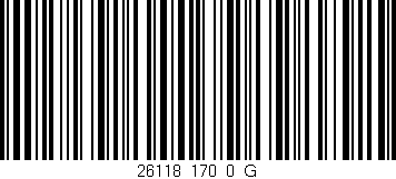 Código de barras (EAN, GTIN, SKU, ISBN): '26118_170_0_G'