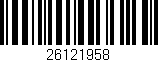 Código de barras (EAN, GTIN, SKU, ISBN): '26121958'