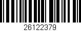Código de barras (EAN, GTIN, SKU, ISBN): '26122379'