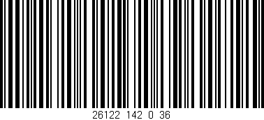 Código de barras (EAN, GTIN, SKU, ISBN): '26122_142_0_36'
